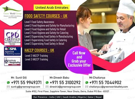 Food Safety And HACCP Course Training In Dubai Green World Group