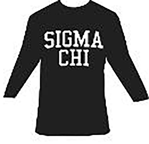 Sigma Chi Fraternity Long Sleeve Shirt Black Etsy