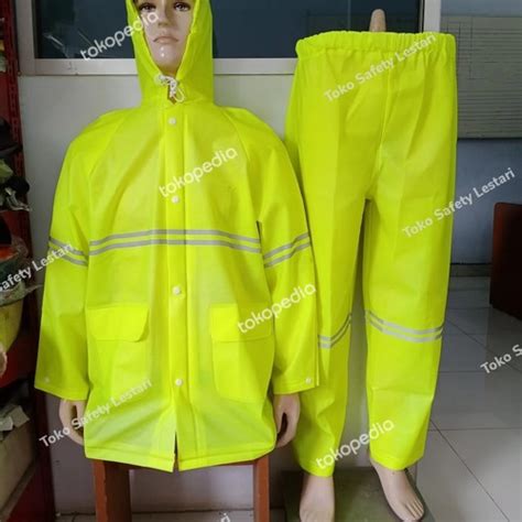 Jual Jas Hujan Raincoat Pvc Anti Tembus Air Hijau Stabilo M Jakarta