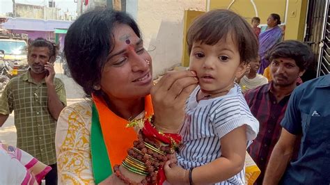 BJP MP Madhavi Latha Door To Door Parliament Campaign At Old City