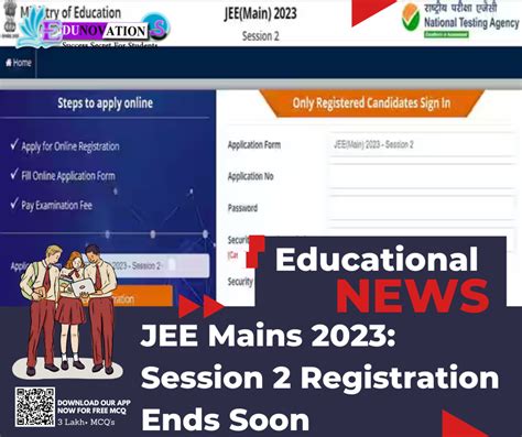 Jee Mains 2023 Session 2 Registration Ending Edunovations