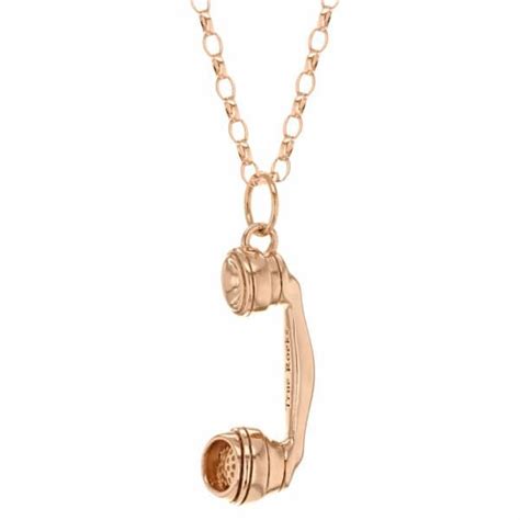 True Rocks Large Vintage Telephone Necklace Rose Gold Modesens Rose