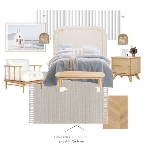 Coastal Bedroom Interior Design Mood Board By Eastside Studios Style