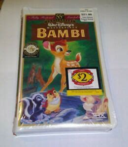 WALT DISNEY S BAMBI MASTERPIECE LIMITED EDITION VHS 9505 FACTORY SEALED