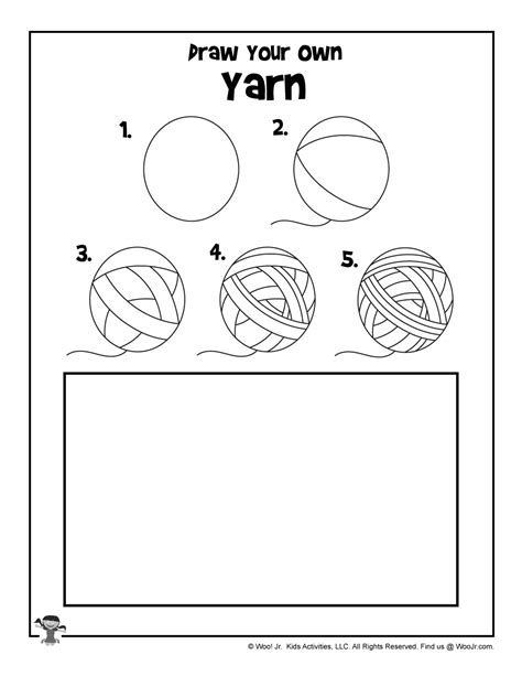 Yarn Drawing Step by Step | Woo! Jr. Kids Activities : Children's ...