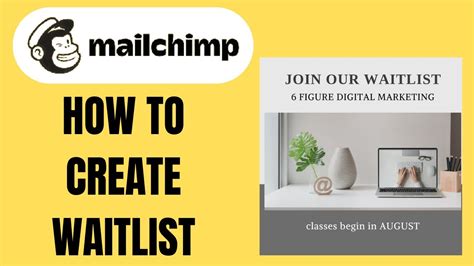 HOW TO CREATE WAITLIST ON MAILCHIMP FULL GUIDE YouTube