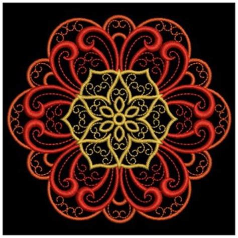 Scalloped Quilt Design Machine Embroidery Design | Embroidery Library ...