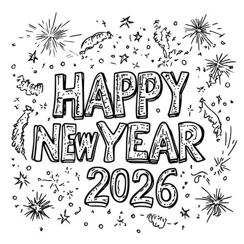 Happy New Year 2026 Printable | Fanny Printable