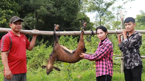 Roast Whole Goat In The Largest Cup Whole Goat Grill Goat Cooking In Village Youtube