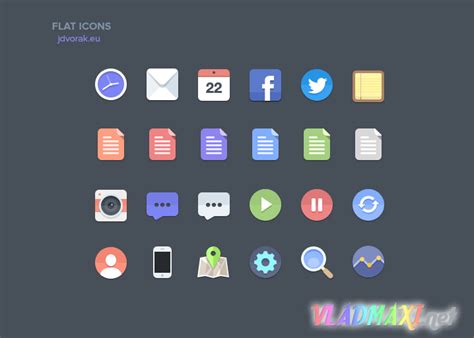 сборник красивых иконок для фотошопа
