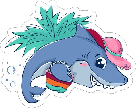 Shark Stickers Quotes Design 23886375 Png