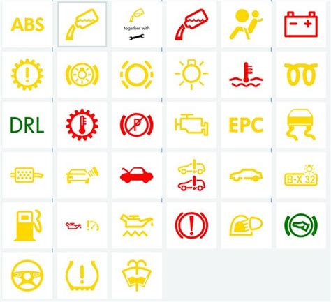 VW Dashboard Symbols