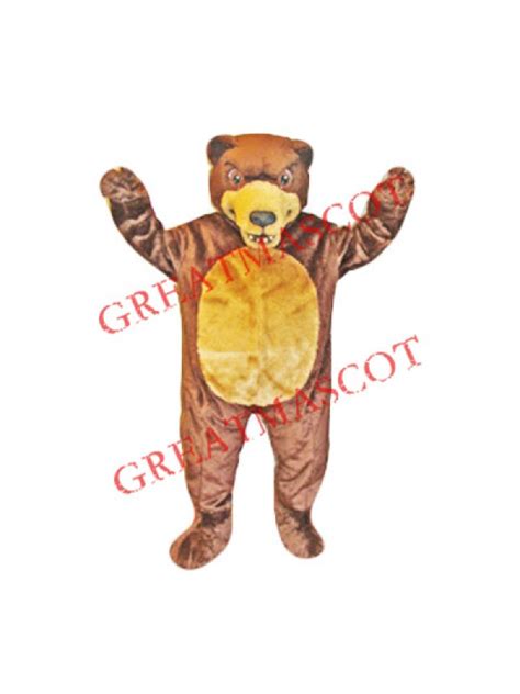 Fierce Realistic Grizzly Bear Mascot Costume