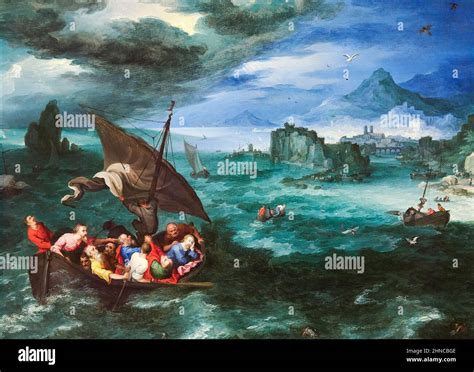 Jan Brueghel l aîné 1568 1625 Christ dans la tempête sur la mer de