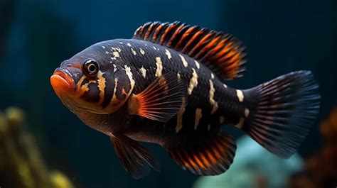 Premium Ai Image Tiger Oscar Fish Astronotus Ocellatus Adult