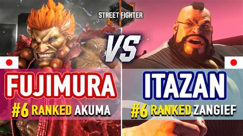 SF6 Fujimura 6 Ranked Akuma Vs Itazan 6 Ranked Zangief SF6