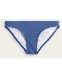 Boden Classic Texture Bikini Bottoms In Purple Lyst