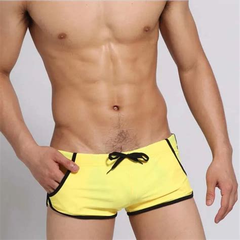 New 2019 Seobean Swimwear Men Swimming Trunks Boxer Shorts Male