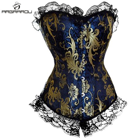 Buy Women Sexy Lingerie Jacquard Lace Up Boned Corset