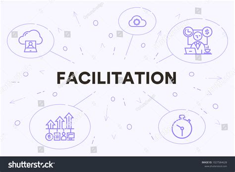 Business Illustration Showing Concept Facilitation Stock Illustration