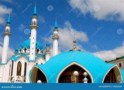 Moschee Kul Sharif In Kasan Der Kreml Kasan Stockfoto Bild Von