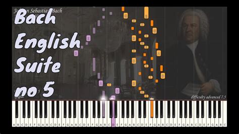 Js Bach English Suite No In E Minor Bwv Synthesia Piano