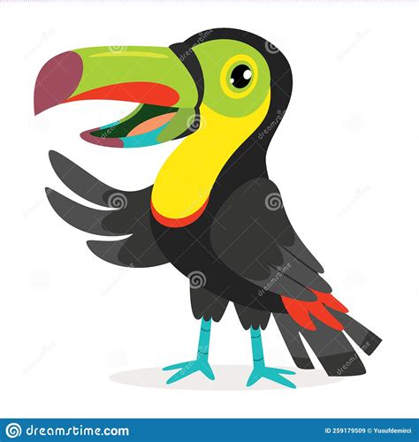 Cartoon Drawing of a Toucan Stock Illustration - Illustration of exotic ...