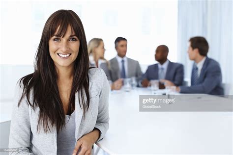 Beautiful Woman In Business Meeting High Res Stock Photo Getty Images