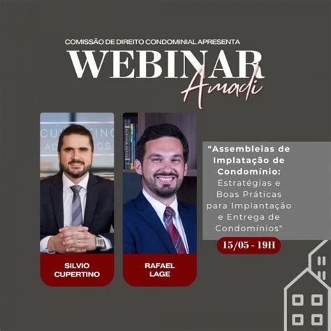 Webinar Assembleias De Implanta O De Condom Nio Estrat Gias E Boas