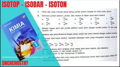 Pembahasan Soal Isotop Isobar Dan Isoton Struktur Atom Youtube