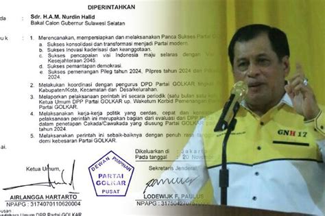 Terima Surat Tugas Cagub Sulsel Nh Diminta Konsolidasi