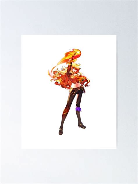 Rwby Yang Xiao Long Sticker Poster For Sale By Queenzoid Redbubble