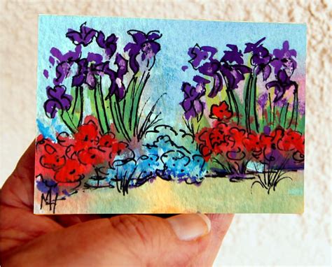 Original Aceo Painting Art Trading Card Original Atc Etsy