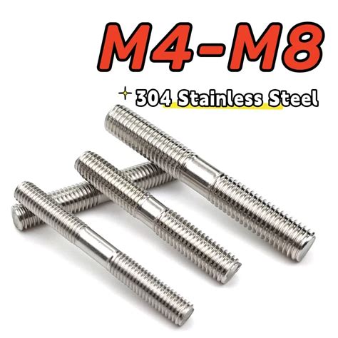 Pcs A Stainless Steel Double End Thread Rod M M M M Stud