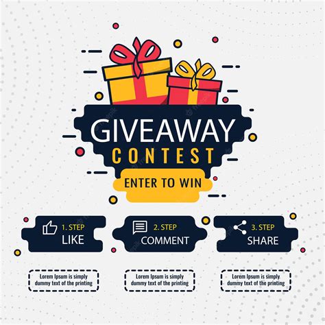 Premium Vector Giveaway Contest For Social Media Feed Template