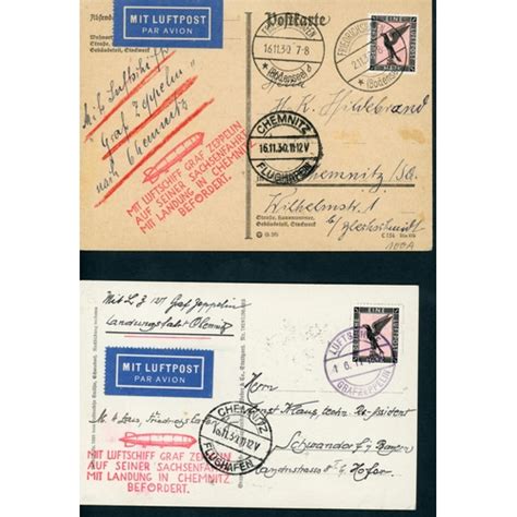 GRAF ZEPPELIN GERMAN RELATED FLIGHTS 1930 Covers Cards 8 Flown On