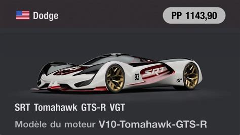 Dodge SRT Tomahawk GTS R VGT Gran Turismo 7