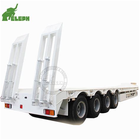 Axles Heavy Duty Low Bed Lowbed Lowboy Loader Semi Trailer Low