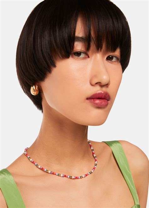 pinkmulti beaded necklace whistles whistles uk