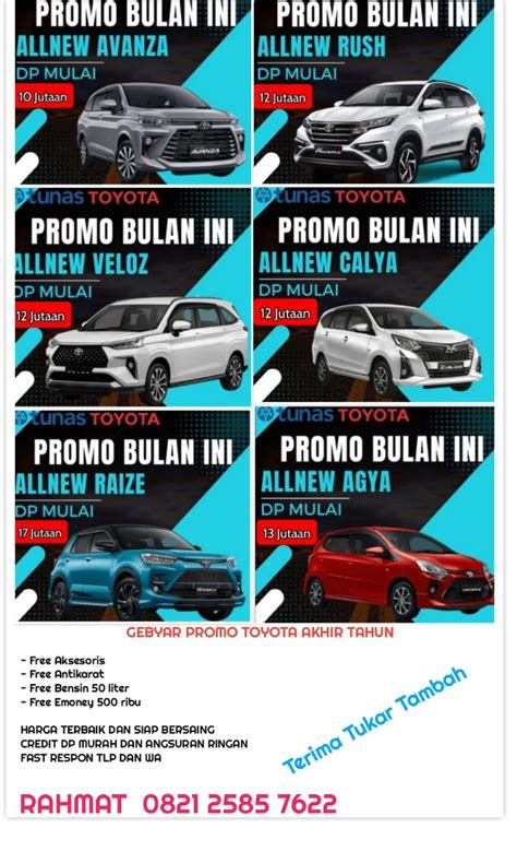 GEBYAR PROMO TOYOTA AKHIR TAHUN Mobil Motor Mobil Untuk Dijual Di