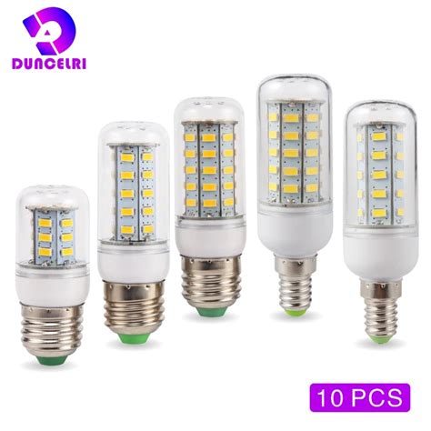 10pcs Lot E27 E14 Led Corn Bulb 24 36 48 56 69 72 Leds Smd 5730 220v