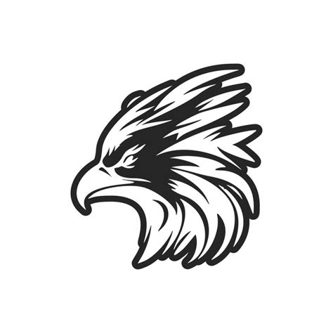 Premium Vector | Eagle logo featuring black and white vector graphics