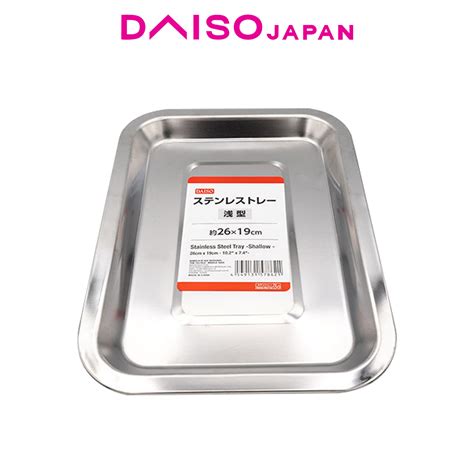 Daiso Stainless Steel Tray Shallow Shopee Philippines