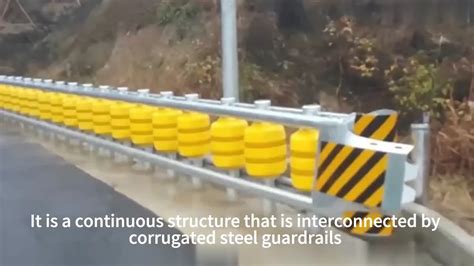 Crash Roller Barrier Guard Rail Pu Eva Safety Road Roller Barrier For