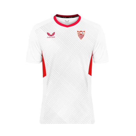 Jersey Castore Sevilla FC Pre Match 2023 2024 Brilliant White True Red