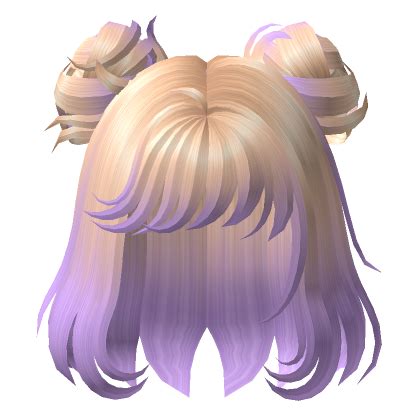 Blonde W Lilac Cute Messy Space Buns Roblox