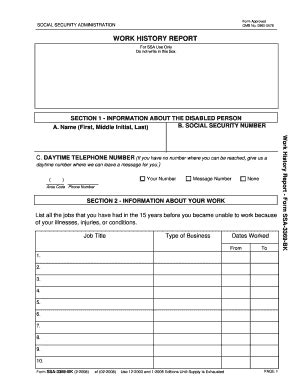 2008 Form SSA 3369 BK Fill Online Printable Fillable Blank PdfFiller