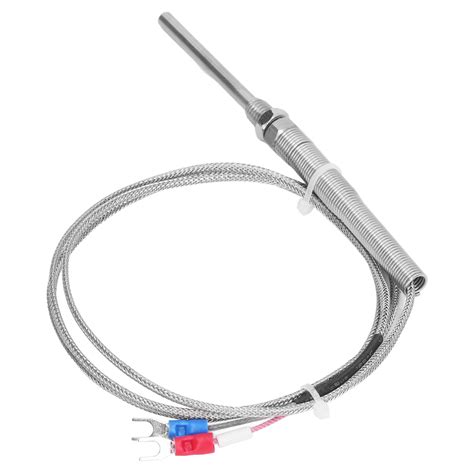 K Type Thermocouple 304 Stainless Steel Temperature Sensor 5x50mm M8 Probe Thermocouple With