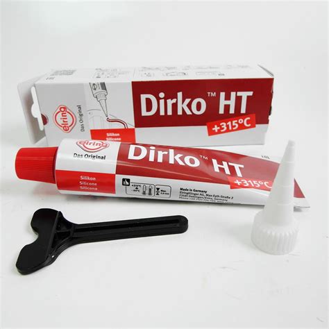 DIRKO HT Dichtmasse rot ELRING bis 315 Grad 70ml Silikon Motor Ölwanne