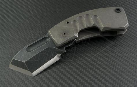 Crusader Forge Custom Gray Apex Te Folder Knife 25in Stonewashed